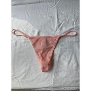 NWOT DKNY Size S Peach Pink Mesh G-String Thong Panty Minimal Lightweight